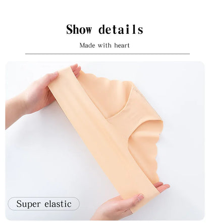 Women Seamless Panties Ultra-thin Underwear Comfort Intimates Sexy Lingerie Plus Size Low-Rise Female Underpants Briefs